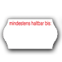 MHD-Etikett, Etikett mit dem Aufdruck "mindestens haltbar bis:" MHD Etiketten 22x12mm Etiketten für Mindesthaltbarkeit