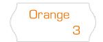 individuelle Etiketten mit orange farbenem Aufdruck Vordruck Eindruck