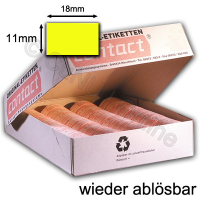 ablösbare Etiketten 18x11mm für contact Handauszeichner