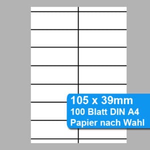 Scanner-Etiketten 105x39mm, perforiertes Papier für Preisleisten