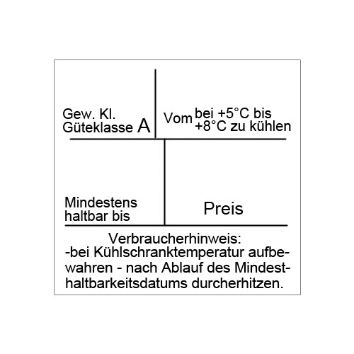 Eieretiketten - Etiketten für Eier-Kartons, Güteklasse, MHD, Kühldatum, Verbraucherhinweis