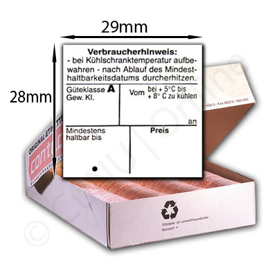 Etiketten für Eier Kartons MHD Güteklasse Gewichtsklasse Verbraucherhinweis