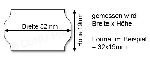 weiße contact Preisetiketten 32x19mm