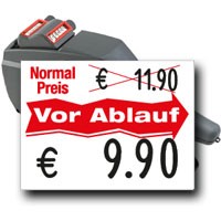 Preisauszeichner für Waren vor Ablaufdatum