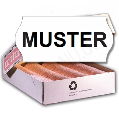 Etiketten mit Aufdruck MUSTER