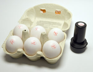 Eierstempel für Packstelle