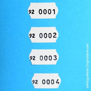 Paginierer Blitz textile 2234 für 22x12mm Preisetiketten automatisch zählender Stempel