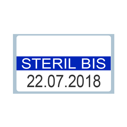 Steril bis Etiketten - Sterilisationsetiketten