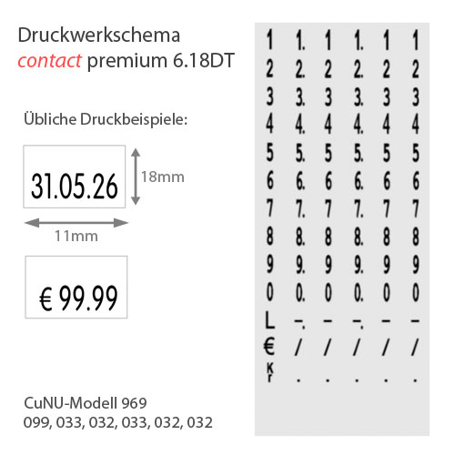 Druckwerkschema contact premium 6.18DT